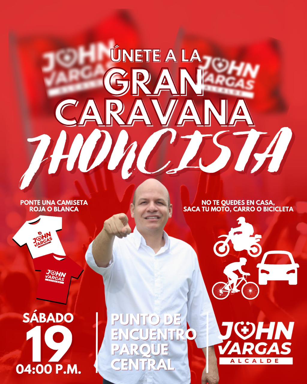 Jhoncistas saldrán en Caravana e inaugurarán su Comando Central