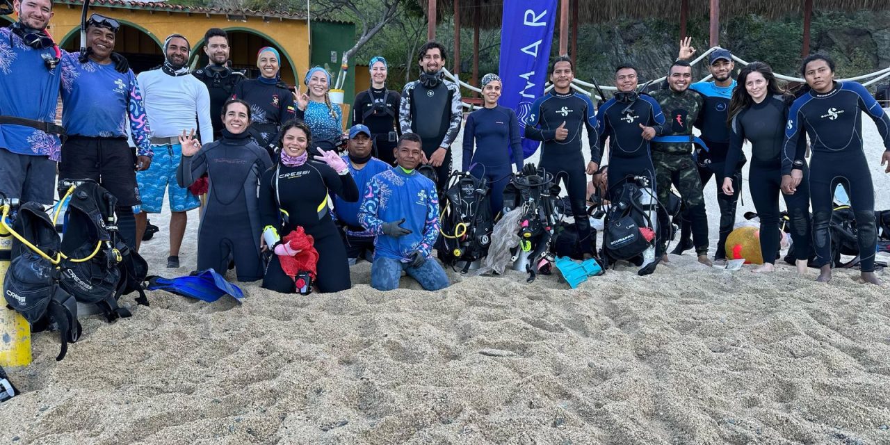 CORPAMAG y aliados realizaron limpieza submarina en Playa Blanca