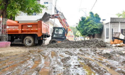Equipos de la Gobernación ha retirado más de 16 toneladas de lodo en calles de Santa Marta