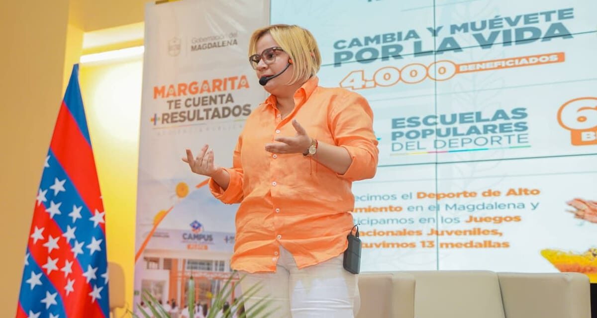 Gobernadora Margarita Guerra, rinde cuentas desde Plato: «Hay 1.200 resultados del Cambio»