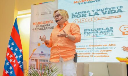 Gobernadora Margarita Guerra, rinde cuentas desde Plato: «Hay 1.200 resultados del Cambio»