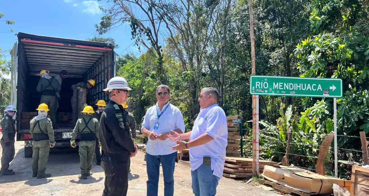 Alcaldía de Santa Marta supervisa montaje del puente militar en Mendihuaca