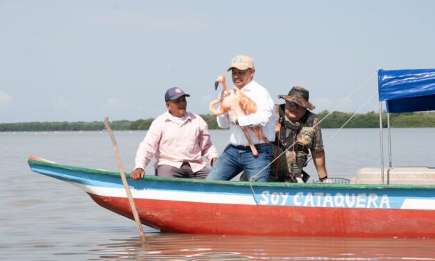 CORPAMAG conmemoró el Día de la Tierra y liberó 8 Flamencos Rosados en la Ciénaga Grande de Santa Marta