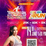 Cuarta Maratón Nocturna de Fundación, por amor al pueblo, fiesta de colores, invita Margarita Guerra