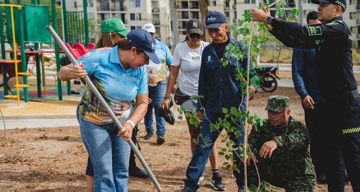 Barrio Curinca ahora con más pulmones, DADSA  arboriza  el parque Reserva