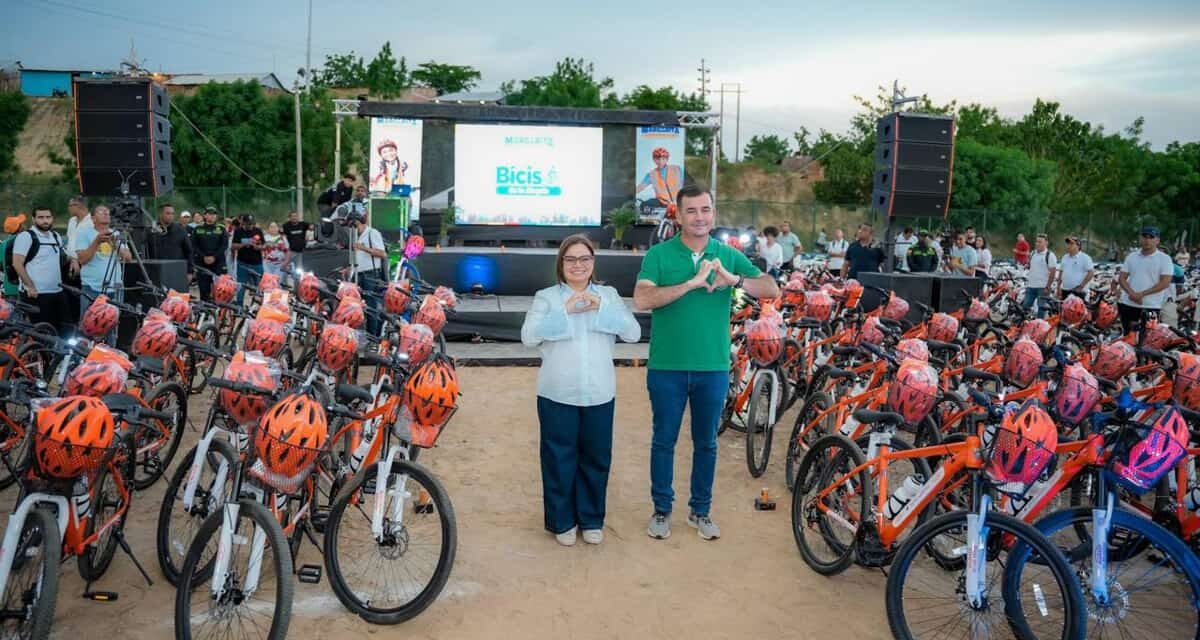 Bicis de la Alegría, comienzan a rodar para los colegios del  Magdalena entrega empezó por Plato
