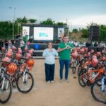 Bicis de la Alegría, comienzan a rodar para los colegios del  Magdalena, entrega empezó por Plato