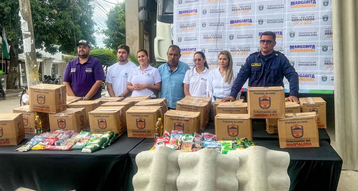 Gobernadora Margarita Guerra lidera entrega de ayudas humanitarias a familias afectadas por vendaval en Algarrobo